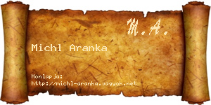 Michl Aranka névjegykártya